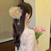 Flower Tassel Hair Clip For Women Girls Shark Ponytail Clip Headdress Temperament Headwear Hair Accessories Gifts