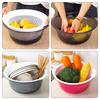 Large Kitchen Double-Layer Drain Basket with Lid for Fruit & Vegetable Washing and Storage