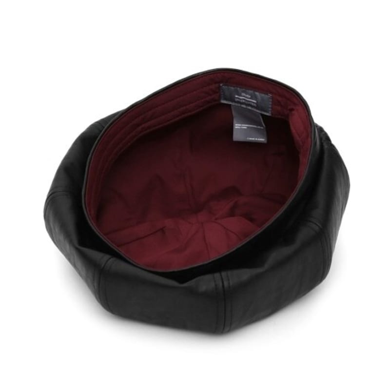 UNDERCONTROL STUDIO BREAD BERET / LEATHER / m BLACK