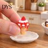 Cute 3D Resin Desserts 10Pcs Mini Ice Creams, Tiny Strawberry Jam Dessert Food for Doll Mansion Miniatures Mansion, DIY Craft Projects, Pretend