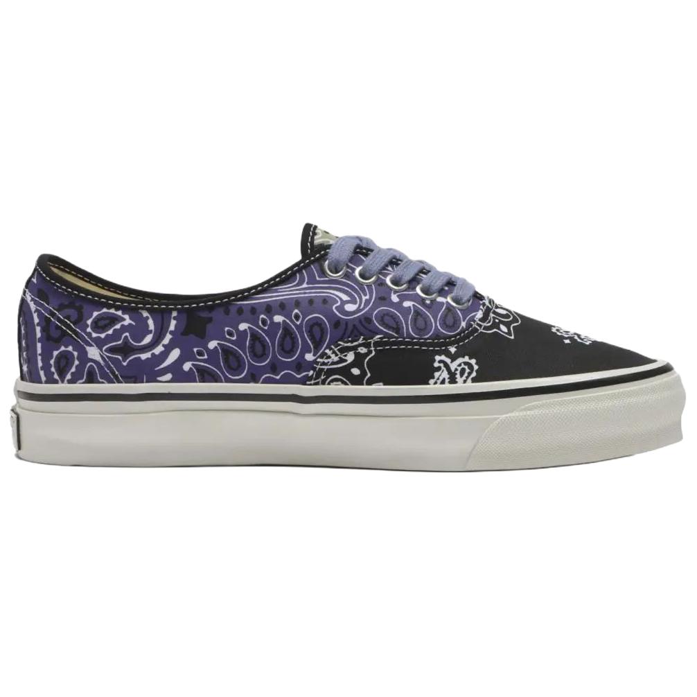 Vans Authentic 44 LX Black Purple Bandana Unisex Sneakers VN000D9NBMB