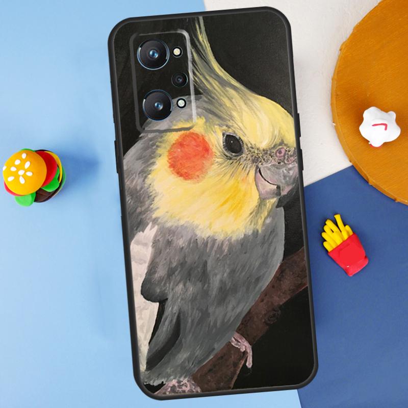 Cartoon Animal Chubby Cockatiel For Realme GT7 Pro GT 6T 6 5 C67 C61 C55 C53 C51 C21Y C25S C75 10 11 12 13 14 Pro Plus Case