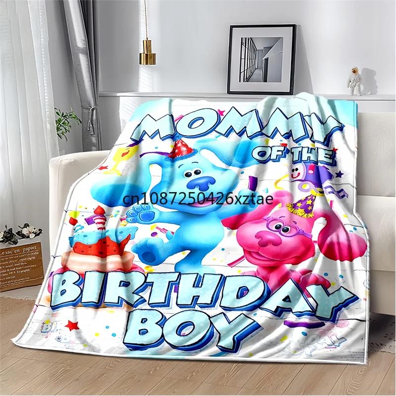 

Blue’s Clues Blue Dog Cartoon Blankets,Soft Warm Throw Blanket,for Bathroom Bedroom Living Room Sofa Bed Car,brithday Gift 75x90cm