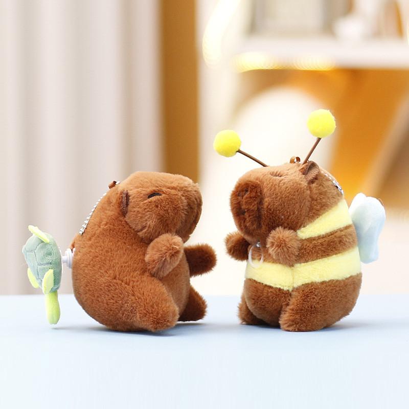 Capybara Toy Plush Keychain Stuffed Animal Doll Cartoon Gift Decoration Cute