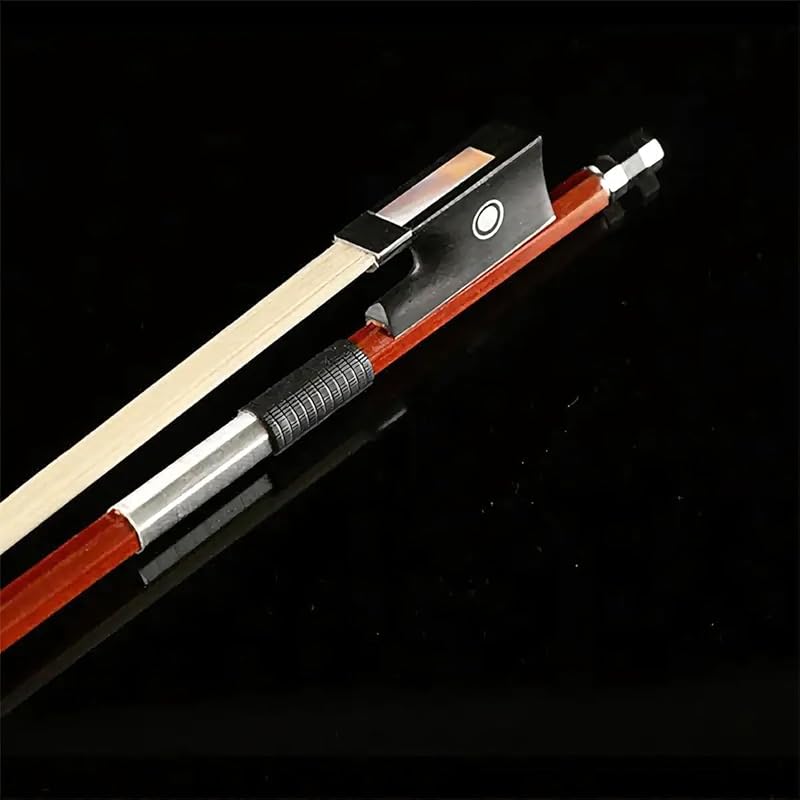 AMZZ 4/4 Full Size Violin Bow – Octagonal Brazilwood Stick, Mongolian White Horsehair, Handmade, Lightweight & Balanced for Intermediate & Advanced
