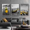 Aesthetic Fashion Port Scenery Canvas Painting Wall Art Lake Boat Poster Office Living Room Corridor Home Decoration Mural No Frame
