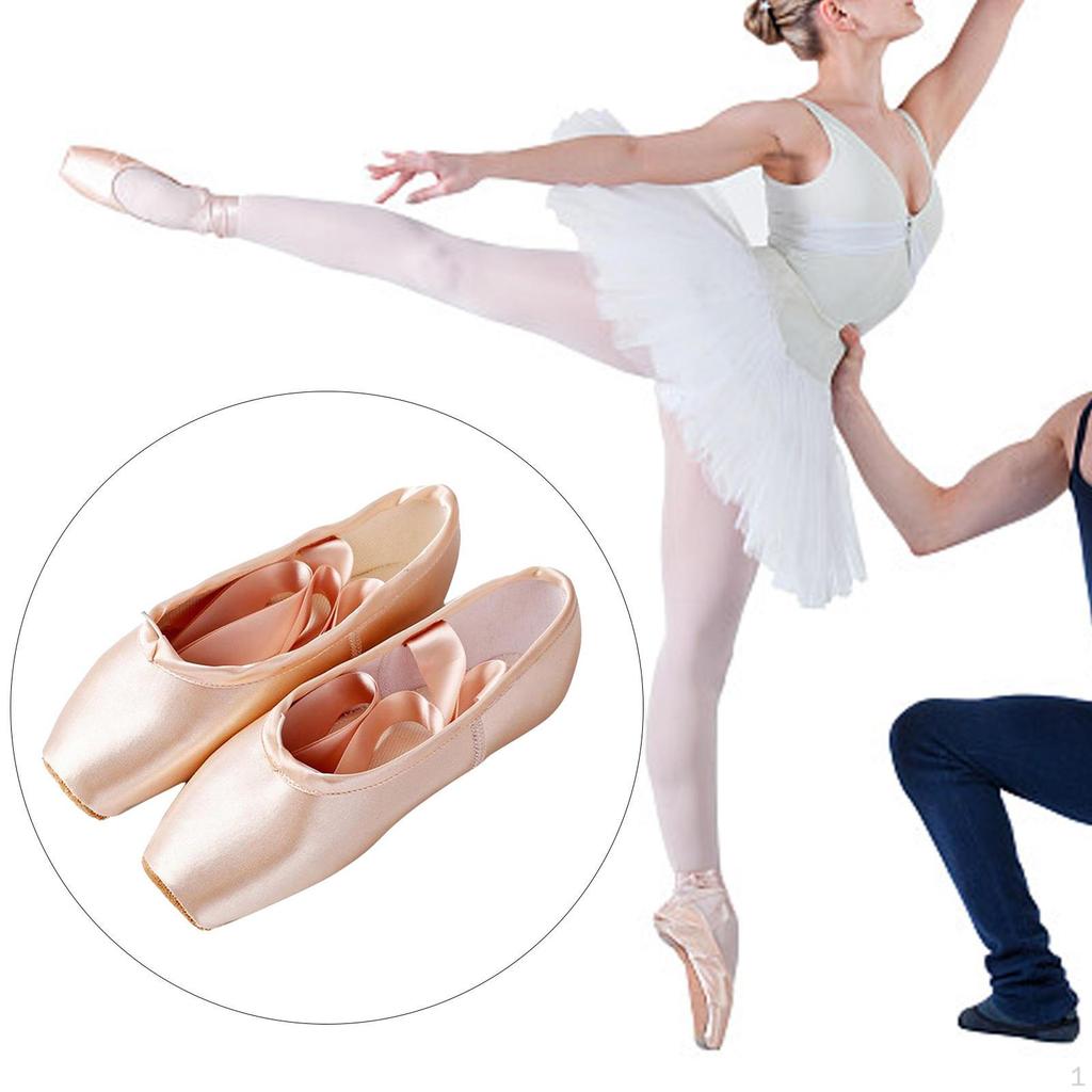 Ballerina Ballet Pointe Pink Satin Canvas for Dancing