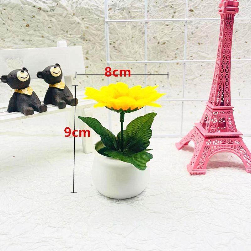 Small Artificial Sunflower Plant Potted Plant Bonsai For Home Decor Flower Fake