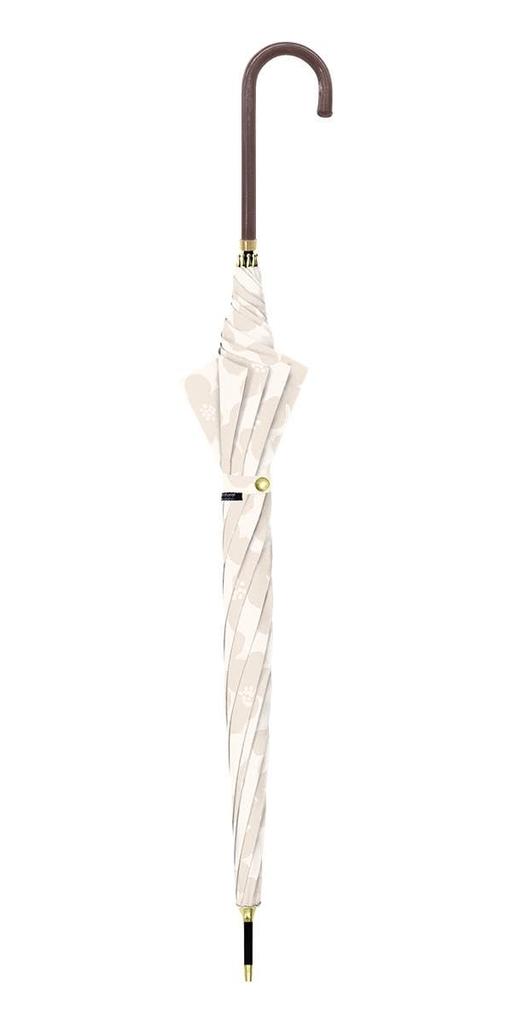 Natural Basic Long Jump 60cm [Nakaya] Women's Umbrella, Opening, Blossom, Beige,