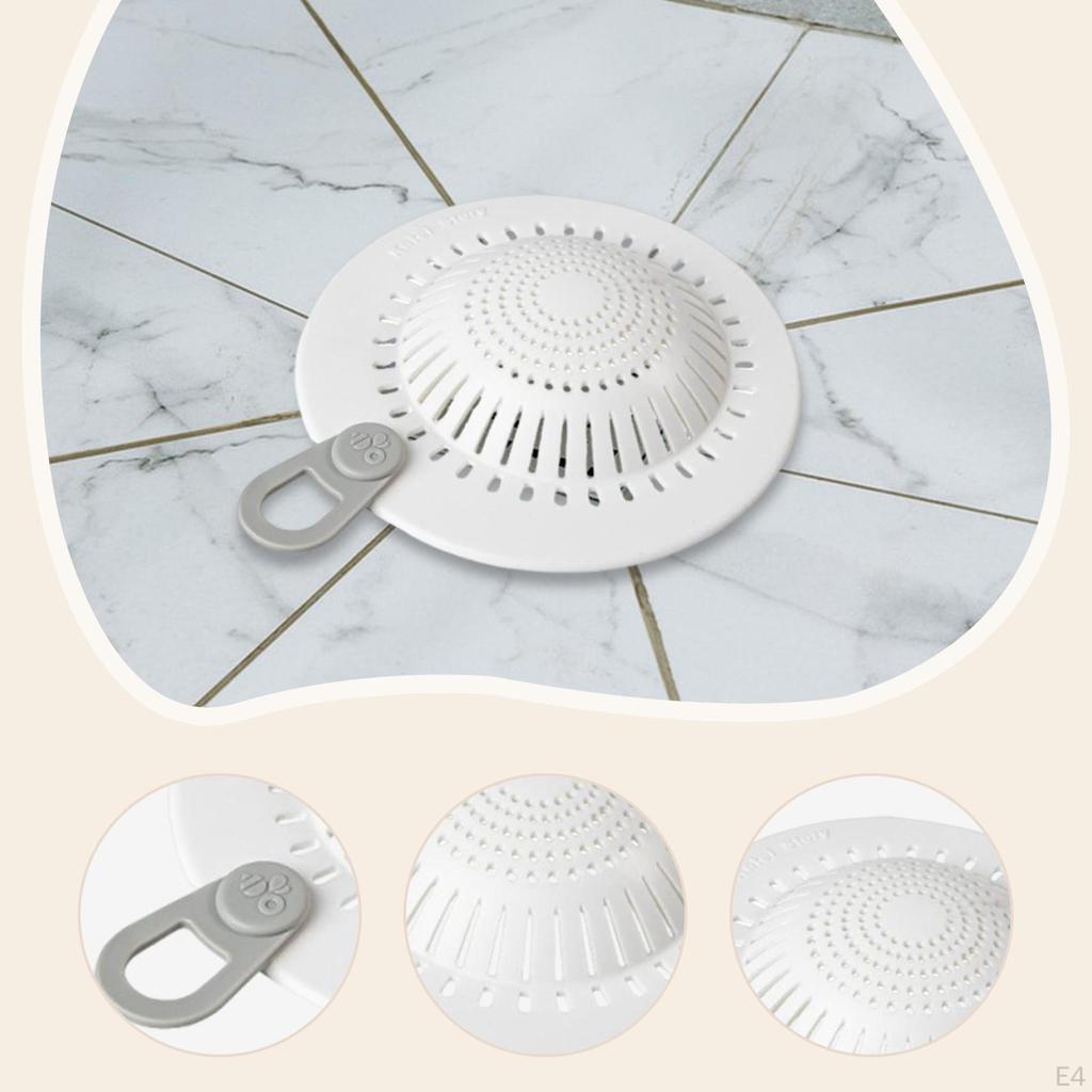 Bathtub Drain Hair Stopper Reusable Round Portable Easy To Clean Kitchen Sink Cover