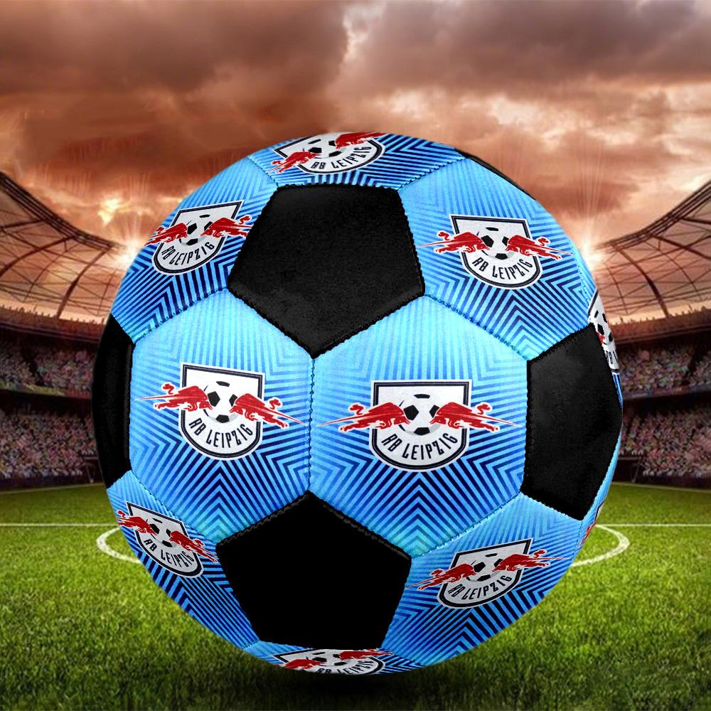 RB Leipzig Indoor Soccer Ball Colorful All Ages Size 5 Machine Stitched PVC Competition Ready Durable High-Bounce
