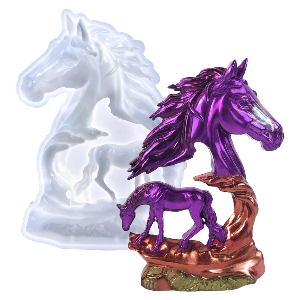 

Silicone Mold For Resin Reusable Easy Release Craft Supplies Horse Resin Casting Epoxy Molds For Home Decor Ornaments Art