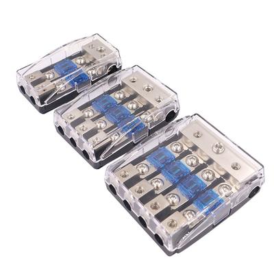Portafusibile mini placcato in nichel in lega di zinco Portafusibile stereo AFS per audio Blocco di distribuzione dell'alimentazione Scatola dei fusibili Modifica audio per auto