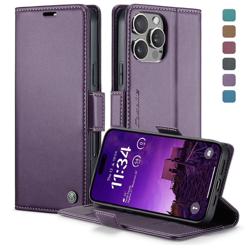 Suitable for iPhone 16 Anti-theft Phone Case, Samsung A55 Phone Leather Case with Card Slot, Z Fold6 Protective Case