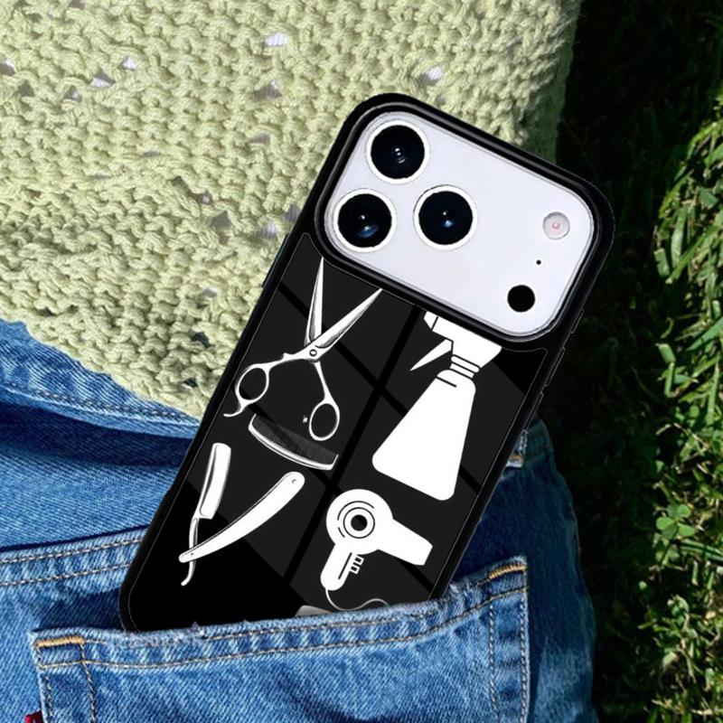 Hair Stylist Hairdresser Soft Phone Case Cover Compatible with for IPhone 17air 16e 15 14 13 12 11Pro Max 17 Air