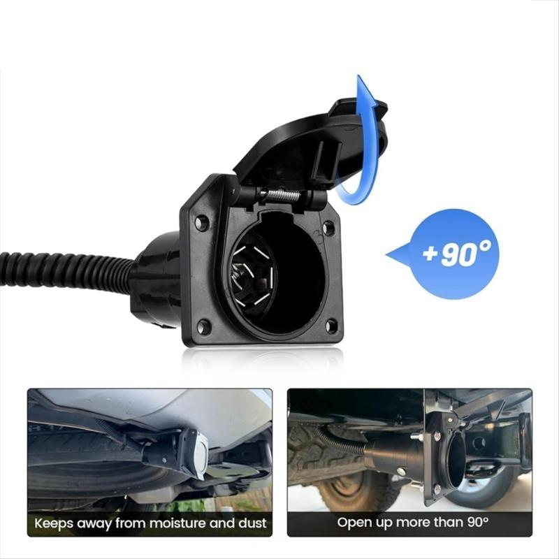 090E Universal 7 Pin Motorhomes Socket Extension Power Cable Cord for Safe Power Transmission in Various Automotive Scenarios China Mainland