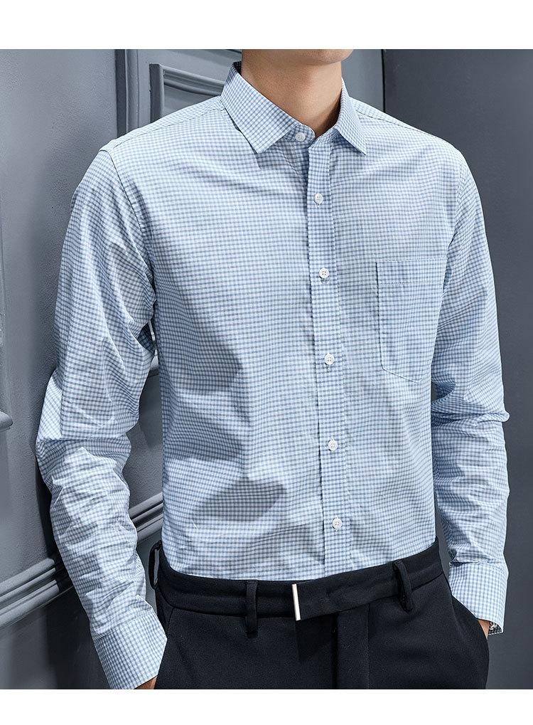 Autumn Casual Plaid Pure Cotton Shirt for Men