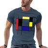 Mondrian Art Minimalist Red White Blue Yellow Black Tshirt Holiday All Match Tshirt