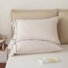 Soft Breathable Double Layer Cotton Pillowcase Set 48x74cm Single Bed Japanese Style