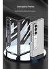 Samsung Z Fold7 Magnetic Hinge Protective Case with Stand and Transparent Shell