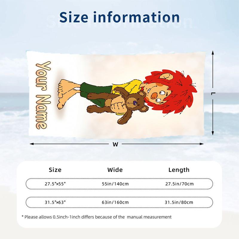 Beach Towel Custom Name Text, Quick Dry Large Towel For Beach HomePumuckl