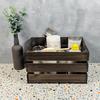 Creative Deco Lot de 3 Caisse en Bois Noir | 40 x 30 x 23 cm | Caisse Rangement Bois | Caisse en Bois Rangement Vintage