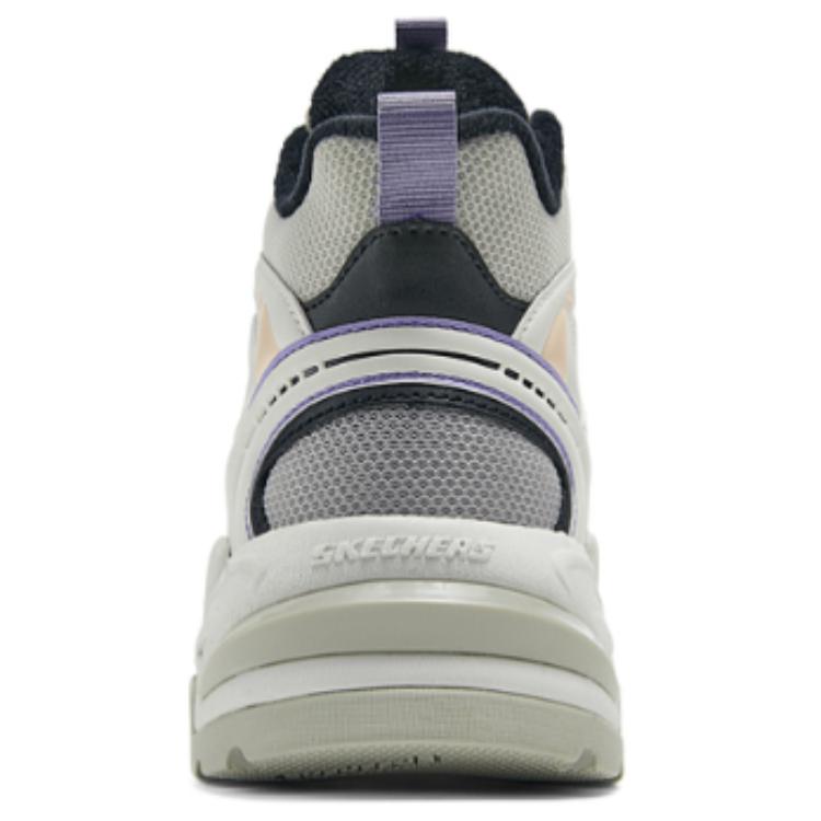 Skechers Sport Lifestyle Series Comfortable Versatile High-Top Casual Shoes Women Sneakers White Gray 168022-WGY