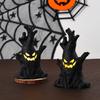 Halloween Arrangement Glowing Pumpkin Lantern Ghost Tree Stump Decoration Ghost Face Electronic Candle Ghost Festival Decoration