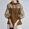 ZANZEA Women Hooded Collar Casual Long Sleeve Patchwork Hoodies Blouse
