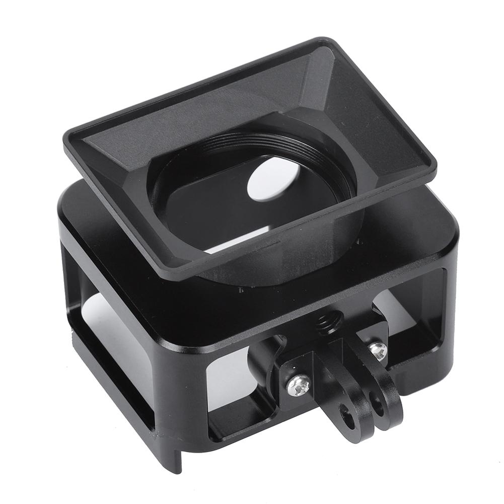 PU387B Aluminium Alloy Camera Protection Cage with UV Filter Lens Hood Sports Cameras Accessory for
