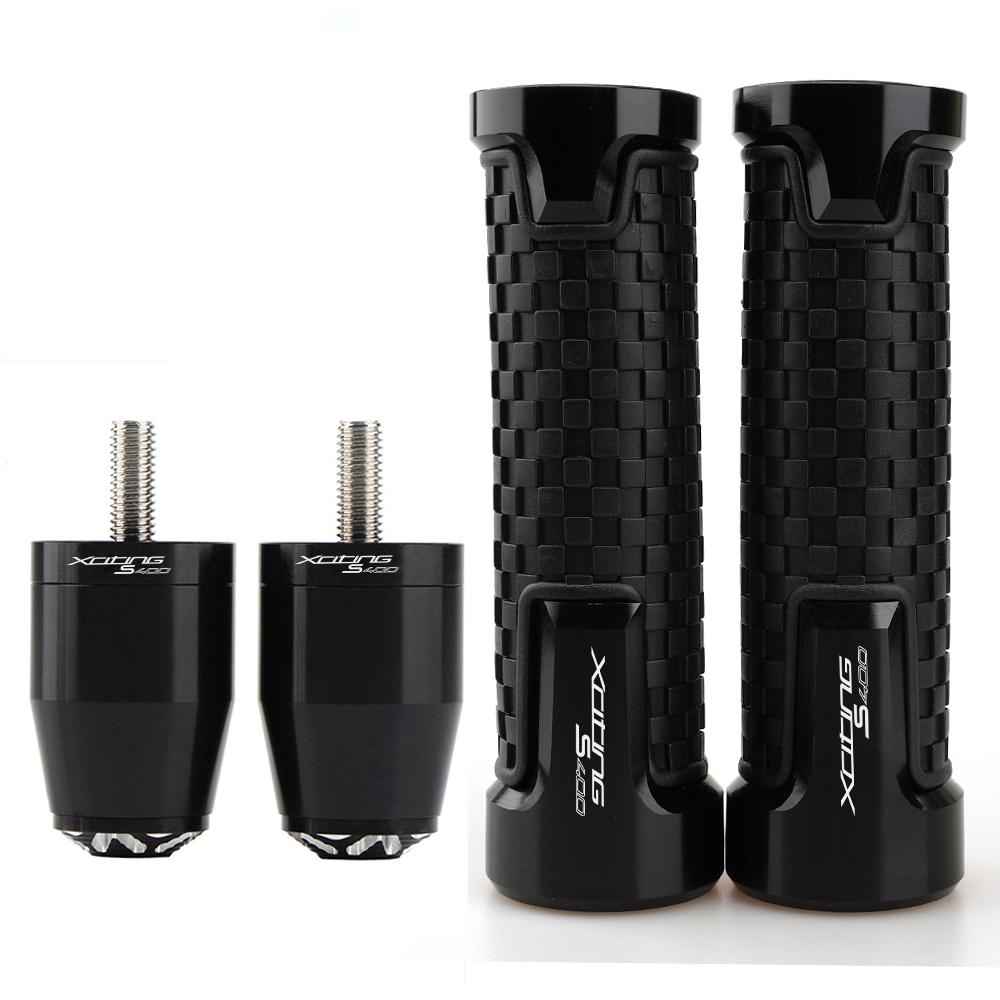 

Для KYMCO XCITING S 400i Xciting S400 2017-2022 аксессуары для мотоциклов, ручки для руля с ЧПУ, концы руля, заглушка, анти One Set Black