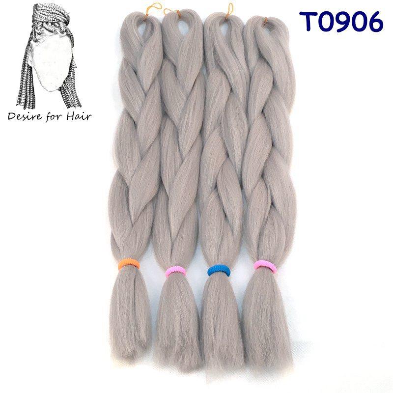 Große Menge auf Lager 24 Zoll 80g Weiche Seidige Synthetische Haarverlängerungen für Häkelzöpfe Haarherstellung Jumbo Braiding Synthetisch