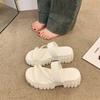 Slippers Korean fashion 2025 summer new outer wear Roman daily foreign style comfortable height increase niche sandals women