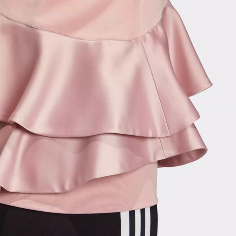 Adidas Trefoil Stand Collar Zipper Long Sleeve Fleece Jacket Women jackets Lilac FT9882