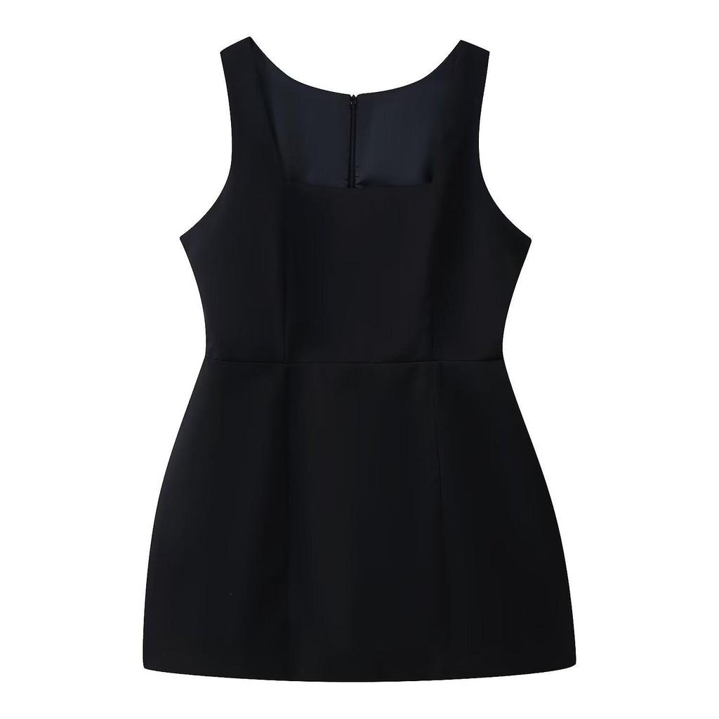 European Fashion Trendy Two-Color Shawl Camisole Dress