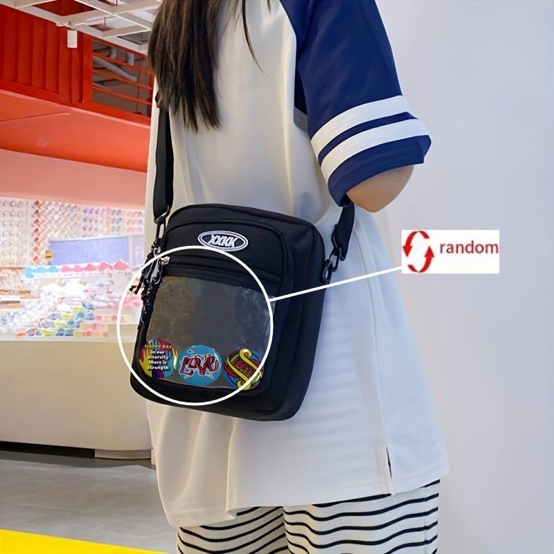 Trendy Canvas Crossbody Bag with Zipper, Casual Shoulder Bag for Work Commute and Daily Use