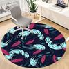 1pc Ocean Waves Office Round Area Rug, Under Office Chairs Bedroom Living Room Home Decor, Room Deco, Available in Various Sizes