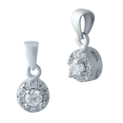 Pendentif en argent avec zircons cubiques (2035954)