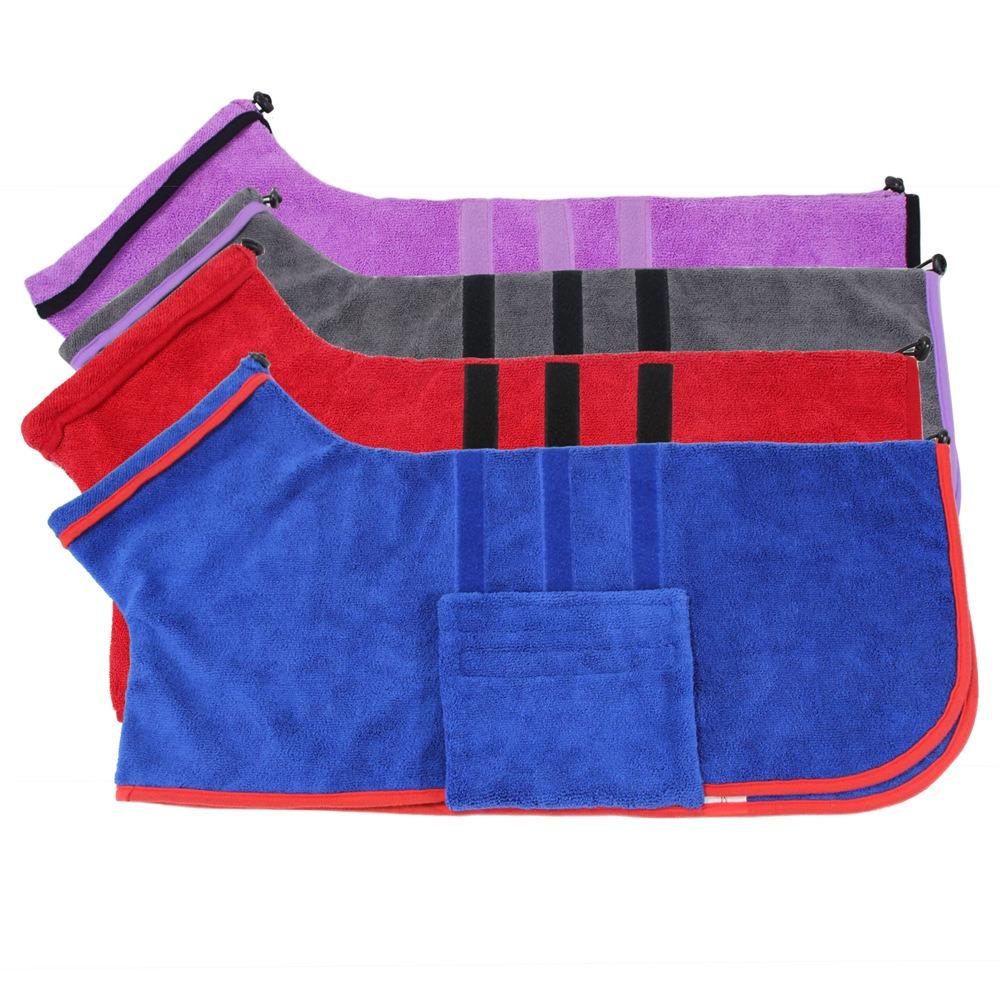 Pet bathrobe microfiber absorbent dog towel clothing large dog bathrobe
