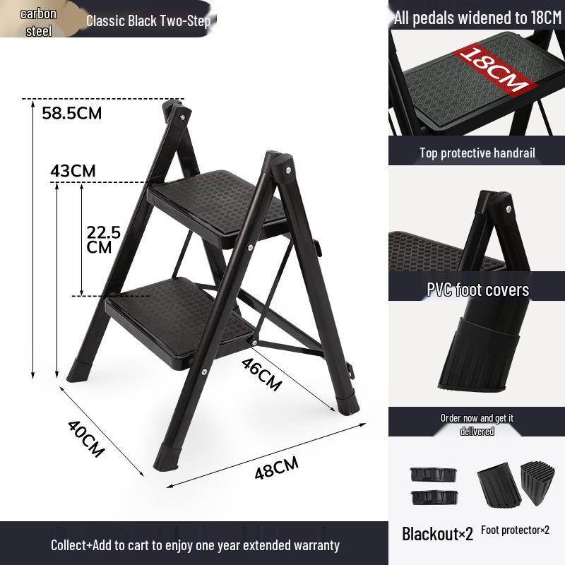 Teleskopische Klapp-A-Rahmen-Haushaltsleiter: Leicht, Multifunktional, Dreistufiges Design.