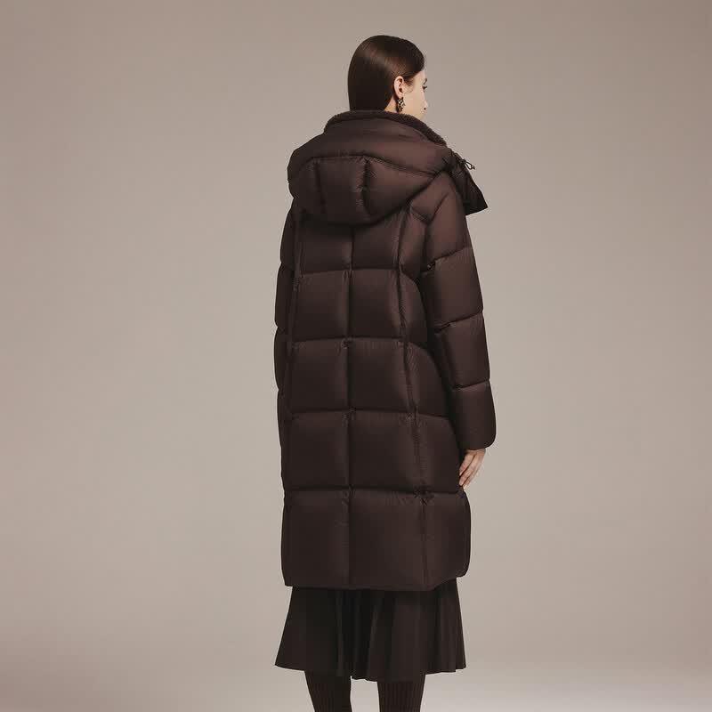 Tanboer Women's Oversized Mid-Length Winter Down Coat