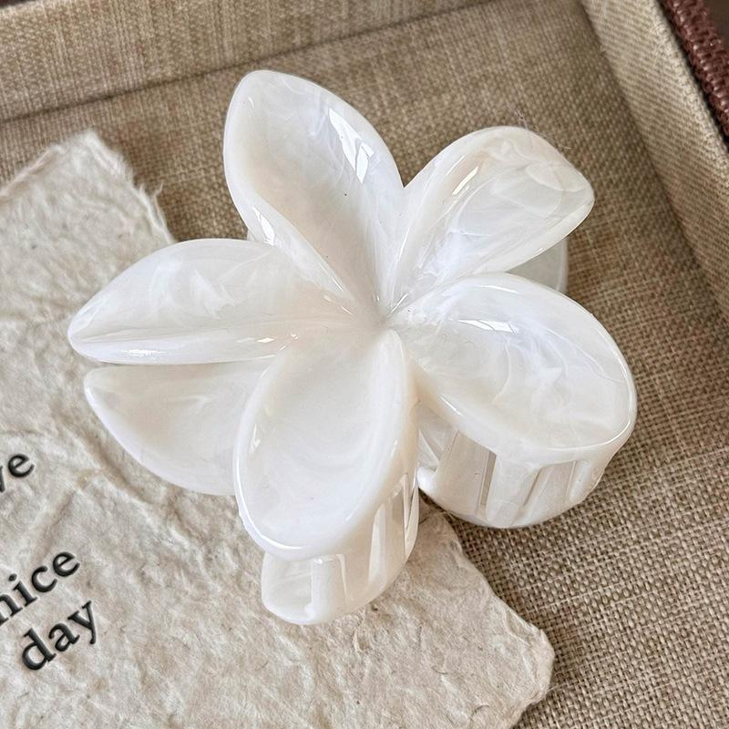 Farbverlauf Frangipani Haarspange Damen Vielseitig Süß Resort Fee Haifisch-Clip Vintage Haaraccessoires