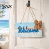 Retro Wooden Sign Welcome Decorative Sign Mediterranean Style Long-lasting Door Decoration Wall Mounted