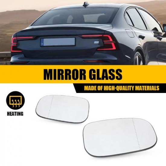 Mirror Glass Right Left Side W/ Backing Plate Fit Volvo C30 C70 2.5L 2012-2013