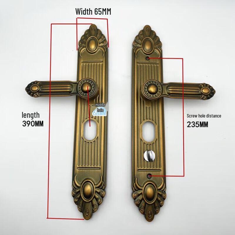 Luxury Gold Universal Anti-Theft Entry Door Handle