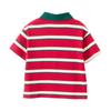 ASK JUNIOR Boys' Striped Color-Block Polo T-Shirt