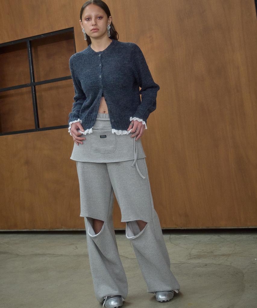 OOH-AHH Wrap Skirt Set Pants (Gray)