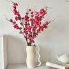 Artificial Cherry Blossom Branches 34.6 Inch Faux Plum Blossom Realistic Flower Arrangement for DIY Home Wedding Party Decor