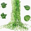 1/2M Artificial Rattan Strips Plant Simulated Leaves Indoor and Outdoor Decoration Plant Home Wall Hanging Decoration