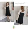Korean Style Summer 2026 Maternity Chiffon Dress with Short Sleeves - Trendy Mid-Length Design for Moms